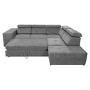 Ülőgarnitúra, szürke, jobbos, MALAGA