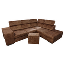 Ülőgarnitúra, barna, jobbos, MALAGA