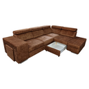 Ülőgarnitúra, barna, jobbos, MALAGA