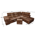 Ülőgarnitúra, barna, jobbos, MALAGA