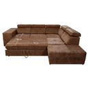 Ülőgarnitúra, barna, jobbos, MALAGA