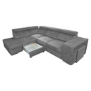 Ülőgarnitúra, szürke, balos, MALAGA