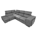 Ülőgarnitúra, szürke, balos, MALAGA