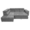 Ülőgarnitúra, szürke, balos, MALAGA