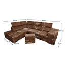 Ülőgarnitúra, barna, balos, MALAGA