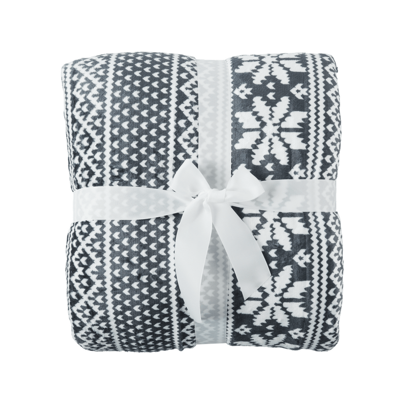 Kétoldalas bárány takaró, téli motívum, 150x200, MALENA