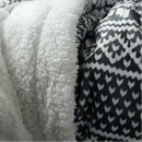 Kétoldalas bárány takaró, téli motívum, 150x200, MALENA