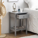 Éjjeliszekrény, szürke, MALISE