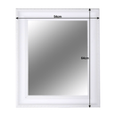 Tükör, fehér keret, MALKIA TYP 2