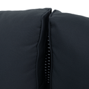 Kerti rattan szett, akácfa, fekete/szürke/természetes, MALKOM