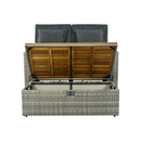 Kerti rattan heverő, szürke/természetes, MALORY