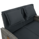 Kerti rattan heverő, szürke/természetes, MALORY