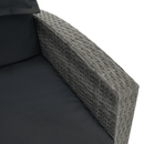 Kerti rattan heverő, szürke/természetes, MALORY