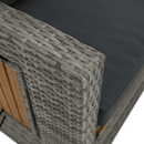 Kerti rattan heverő, szürke/természetes, MALORY