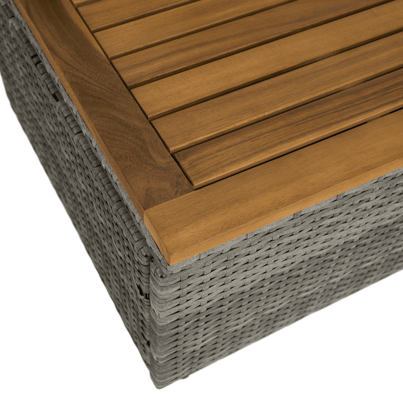 Kerti rattan heverő, szürke/természetes, MALORY