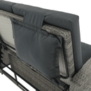 Kerti rattan heverő, szürke/természetes, MALORY