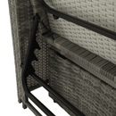 Kerti rattan heverő, szürke/természetes, MALORY