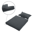 Kerti rattan heverő, szürke/természetes, MALORY