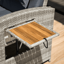 Kerti rattan heverő, szürke/természetes, MALORY