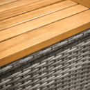 Kerti rattan heverő, szürke/természetes, MALORY