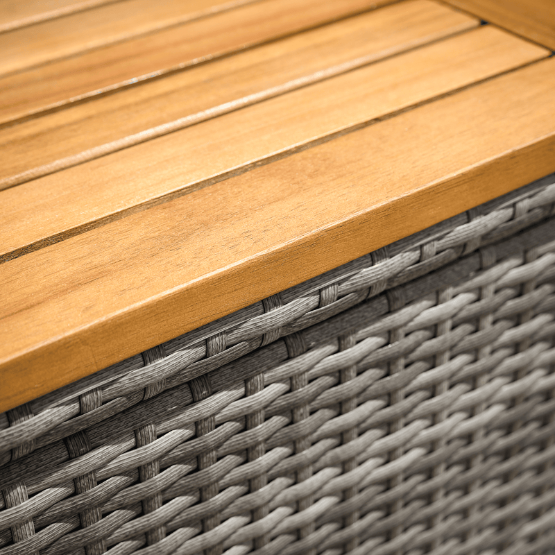 Kerti rattan heverő, szürke/természetes, MALORY