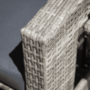 Kerti rattan heverő, szürke/természetes, MALORY