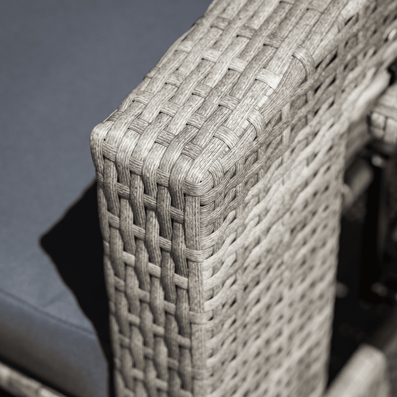 Kerti rattan heverő, szürke/természetes, MALORY