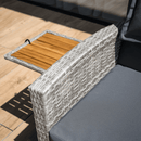 Kerti rattan heverő, szürke/természetes, MALORY