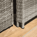 Kerti rattan heverő, szürke/természetes, MALORY