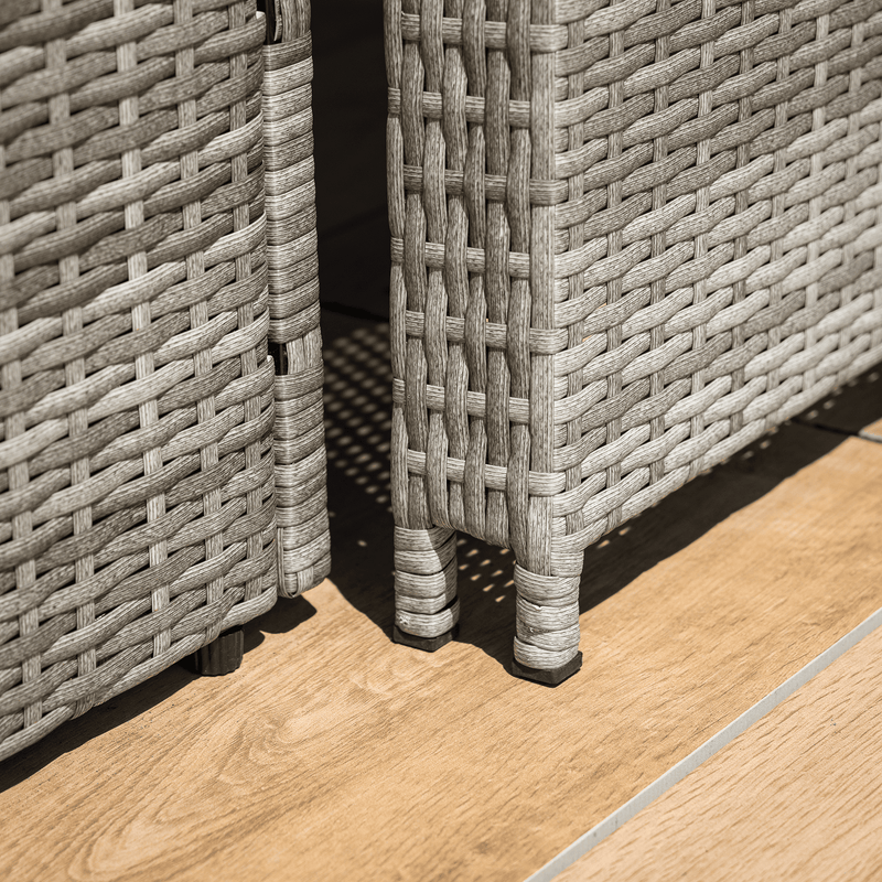 Kerti rattan heverő, szürke/természetes, MALORY