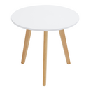 2 dohányzóasztal szett, fém, fehér/bükk, MALTO 2 NEW