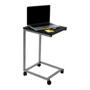 Kisasztal, fekete/fém ezüst, MANNY