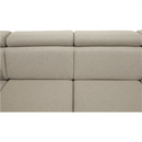 Luxus kivitelű ülőgarnitúra, bézs/téglavörös, balos, MARIETA U