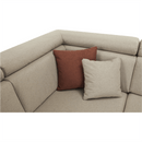 Luxus kivitelű ülőgarnitúra, bézs/téglavörös, balos, MARIETA U