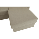 Luxus kivitelű ülőgarnitúra, bézs/téglavörös, balos, MARIETA U