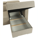 Luxus kivitelű ülőgarnitúra, bézs/téglavörös, balos, MARIETA U