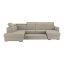 Luxus kivitelű ülőgarnitúra, bézs/téglavörös, balos, MARIETA U