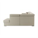 Luxus kivitelű ülőgarnitúra, bézs/téglavörös, jobbos, MARIETA U