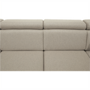 Luxus kivitelű ülőgarnitúra, bézs/téglavörös, jobbos, MARIETA U