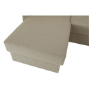 Luxus kivitelű ülőgarnitúra, bézs/téglavörös, jobbos, MARIETA U