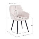 Design fotel, bézs/fekete, MARKEN