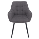 Design fotel, szürke/fekete, MARKEN