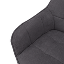 Design fotel, szürke/fekete, MARKEN