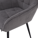 Design fotel, szürke/fekete, MARKEN