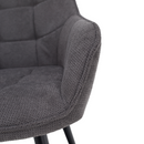 Design fotel, szürke/fekete, MARKEN