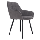 Design fotel, szürke/fekete, MARKEN