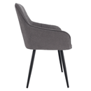 Design fotel, szürke/fekete, MARKEN