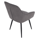 Design fotel, szürke/fekete, MARKEN