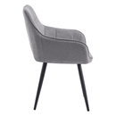 Design fotel, szürke/fekete, MARKEN