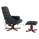 Masszázsfotel, fekete, AUREL 2